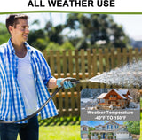 Aain Garden Hose 5/8 IN X 50 FT, Brass Fittings Lightweight All-Weather Water Hose, Durable and Flexible, Leak-Free Connections, Black