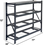 Aain 8000 LBS Heavy Duty Shelving, 77 in Ultra Wide Metal Garage Shelving Unit, 4 Tier Industrial Adjustable Shelf for Warehouse, Garage, Workshop, and Commercial Use