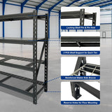 Aain 8000 LBS Heavy Duty Shelving, 77 in Ultra Wide Metal Garage Shelving Unit, 4 Tier Industrial Adjustable Shelf for Warehouse, Garage, Workshop, and Commercial Use