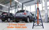 Aain Underhoist Tripod Stand 2 Ton Capacity High Lift Jack Stand Reach Under Hoist Stand High-Position Lift Range,Height up to 80 Inches, 24.4 Inch Triangle Base