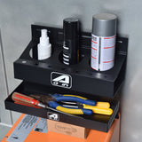 Aain 4-Pack Magnetic Tool Organizer Trays Set w/ 3 Can + 2 Wide Trays & Paper Towel Holder - Toolbox/Cabinet/Van Workshop Storage for Rolling Carts