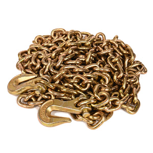 Aain 5/16" Transport Load Binder Chain, 20 ft Tie Down Chains for Trailers G80 Tow Chain for Load Tie-Down Fixed Cargo Flatbed Truck Heavy Duty Safety Chains with Clevis Grab Hooks G70-4,900 lbs WLL