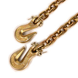 Aain 5/16" Transport Load Binder Chain, 20 ft Tie Down Chains for Trailers G80 Tow Chain for Load Tie-Down Fixed Cargo Flatbed Truck Heavy Duty Safety Chains with Clevis Grab Hooks G70-4,900 lbs WLL