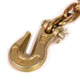 Aain 5/16" Transport Load Binder Chain, 20 ft Tie Down Chains for Trailers G80 Tow Chain for Load Tie-Down Fixed Cargo Flatbed Truck Heavy Duty Safety Chains with Clevis Grab Hooks G70-4,900 lbs WLL