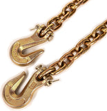 Aain 2 Pack G80 Trailer Safety Chains 5/16 Inch x 20 FT Transport Binder Chain with G70 Clevis Grab Hooks Logging Chain for Load Tie-Down, Trailer, Flatbed Binding Chain-4,900 lbs Safe Working Load