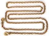 Aain 2 Pack G80 Trailer Safety Chains 5/16 Inch x 20 FT Transport Binder Chain with G70 Clevis Grab Hooks Logging Chain for Load Tie-Down, Trailer, Flatbed Binding Chain-4,900 lbs Safe Working Load