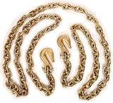 Aain G80 Transport Binder Chain 2 Pack 3/8 Inch x 20 Foot Heavy Duty Binder Chain with G70 Safe Grabs 6,600 lbs WLL Trailer Chains Set for Truck Transporting Towing Logging Tie Down Safety Chain