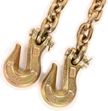Aain G80 Transport Binder Chain 2 Pack 3/8 Inch x 20 Foot Heavy Duty Binder Chain with G70 Safe Grabs 6,600 lbs WLL Trailer Chains Set for Truck Transporting Towing Logging Tie Down Safety Chain