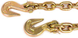 Aain G80 Transport Binder Chain 2 Pack 3/8 Inch x 20 Foot Heavy Duty Binder Chain with G70 Safe Grabs 6,600 lbs WLL Trailer Chains Set for Truck Transporting Towing Logging Tie Down Safety Chain