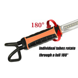 AAIN 1400 lumens Rechargeable led Under Hood Work Light bar for Mechanics, auto Repair, Emergency with 40 SMD LEDs, Flexible Design, Adjustable Padded Hooks, 3-Hour Charge time
