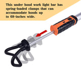 AAIN 1400 lumens Rechargeable led Under Hood Work Light bar for Mechanics, auto Repair, Emergency with 40 SMD LEDs, Flexible Design, Adjustable Padded Hooks, 3-Hour Charge time