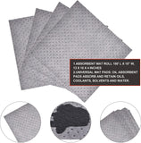 AAIN Premium Polypropylene 150' L x 15" W Absorbent Mat Roll Gray Heavy Weight Oil Absorbing Mats Universal Oil for Absorbing Oils, Water, Solvents, Coolants and More