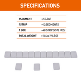 Aain 2 Boxes 1/4oz, 0.25oz, Grey, Adhesive Stick on Wheel Weights, EasyPeel Type, Ultra Slim Low Profile Wheel Weights for Cars, Trucks, SUVs, Motorcycles. 144oz/Box, 1152pcs
