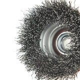 AAIN 2-Pack 3-Inch Crimped Wire Cup Brush Set, 5/8"-11 UNC Thread, for Grinder Accessories, Heavy-Duty Use