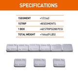 AAIN1/2oz, 0.5oz, Adhesive Stick On Wheel Weights, Gray, 9 pounds,144 oz, Easy Peel Type, Truck, SUVs, Hobbies, Crafts, Low Profile,(288pcs)