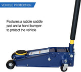 3 Ton Heavy Duty Floor Jack, Ultra Low Profile Car Jack Stand Steel Hydraulic Service Jack with Rapid Pump Quick Lift (Fits SUVs and Extended Height Trucks Jacks)