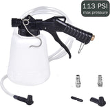 Aain 1-Liter Vacuum Brake Fluid Bleeder - Brake Bleeder kit - Hanging Hook and Locking Trigger Allows for Hands Free Operation