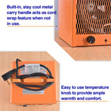 Aain Portable Electric Garage Infared Fast Heater, Industrial Fan Forced Heaters For Workshop,Home,Shop & Office, 240 Volt Garage Heater, 4800 Watt, 60Hz