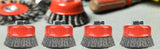 AAIN 10PCS 3 Inch Carbon Steel Crimped Wire Wheel Cup Brush Set for Grinders, Coarse Crimped with 5/8-Inch-11 Threaded Arbor, Max RPM 12,500, Light-Duty Conditioning for Metal, Rust Removal, Abrasives