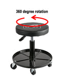 AAIN Heavy Duty Rolling Pneumatic Creeper Garage/Shop Seat, Padded Adjustable Mechanic Stool with Tool Tray Storage for Garage, Workshop, 300lbs