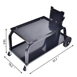 AAIN Two Tier Universal MIG Welding Cart with Wheels and Tank Storage, Heavy Duty Rolling Workshop Organizer Welding Cart for TIG MIG Welder and Plasma Cutter, 110Lbs Capacity