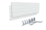 Aain Heavy Duty PVC 48 inch Slat Wall Panel,Track Wall Organizer Storage System For Garage with 6 Pieces Hooks for Tools and Sports Storage, 2 Pack