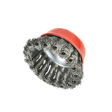 AAIN 2PC 3" Knotted Cup Brush, 5/8"-11 for Grinders, 12,500 RPM, Heavy-Duty Metal Conditioning, 0.020" Carbon Steel Rust Removal