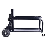 AAIN Two Tier Universal MIG Welding Cart with Wheels and Tank Storage, Heavy Duty Rolling Workshop Organizer Welding Cart for TIG MIG Welder and Plasma Cutter, 110Lbs Capacity
