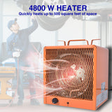 Aain Portable Electric Garage Infared Fast Heater, Industrial Fan Forced Heaters For Workshop,Home,Shop & Office, 240 Volt Garage Heater, 4800 Watt, 60Hz