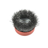 AAIN 10PCS 3 Inch Carbon Steel Crimped Wire Wheel Cup Brush Set for Grinders, Coarse Crimped with 5/8-Inch-11 Threaded Arbor, Max RPM 12,500, Light-Duty Conditioning for Metal, Rust Removal, Abrasives