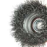 Aain 60 piece  3 Inch Carbon Steel Crimped Wire Wheel Cup Brush Set for Grinders, Coarse Crimped with 5/8-Inch-11 Threaded Arbor, Max RPM 12,500, Light-Duty Conditioning for Metal, Rust Removal, Abrasives